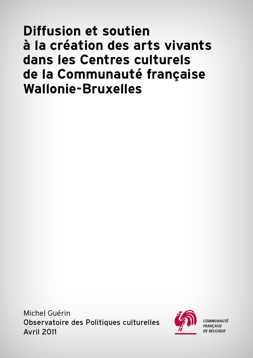 Cover-Diffusion et soutien à la création des arts vivants dans les centres culturels